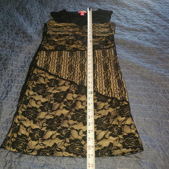 Catch My I Size L Floral Lace Bodycon Black  Y2K Mini Dress Mesh Whimsygoth - Picture 8 of 8